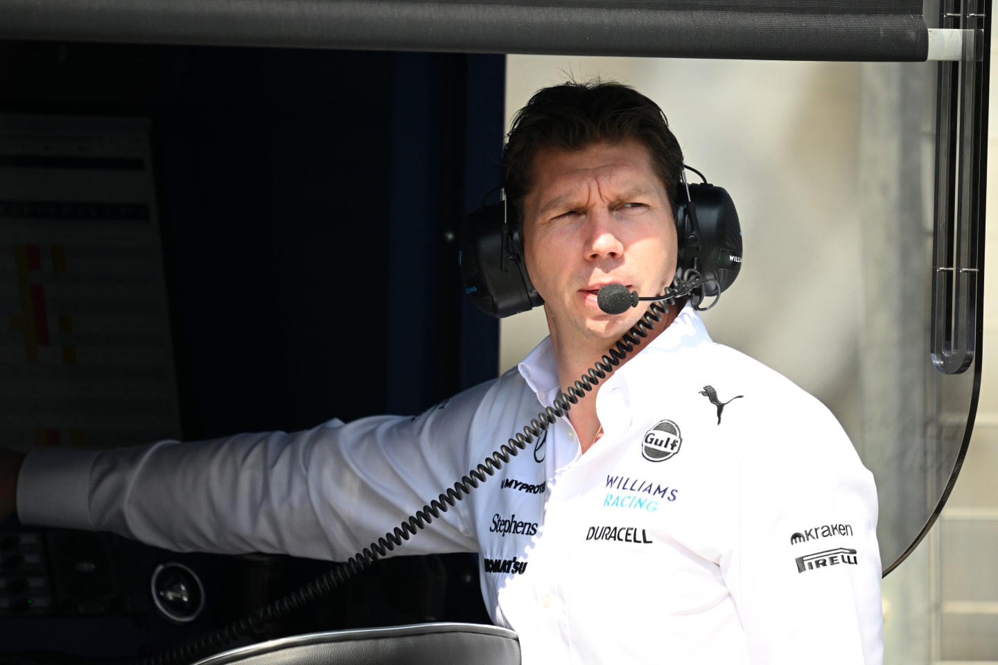 BAHRAIN, BAHRAIN - FEBRUARY 23: James Vowles, Team Principal of Williams looks on from the pitwall