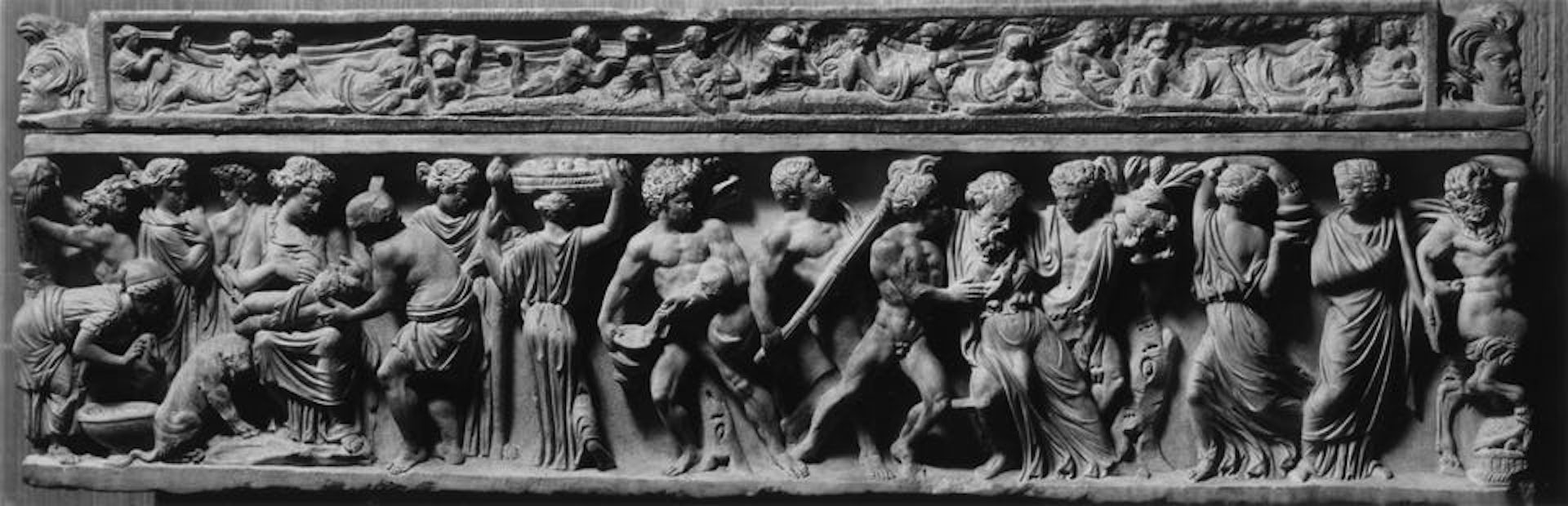 Childhood Sarcophagus Depicting Birth of Dionysus Walters Art Museum