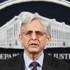 Attorney General Merrick Garland speaks Monday at the Justice Department in Washington, D.C.