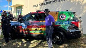 A Black History Month-themed police car in Miami draws criticism