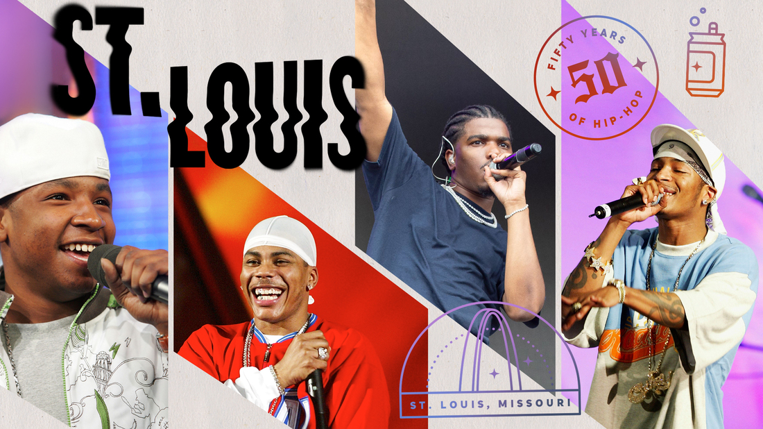 Jibbs, Nelly, Smino & Chingy. Collage by Jackie Lay / NPR.