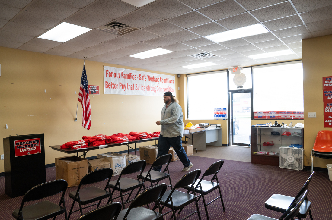 The Mercedes-Benz organizing campaign has been run out of a union hall in Coaling, Ala., a short drive from the plant where workers build luxury SUVs.