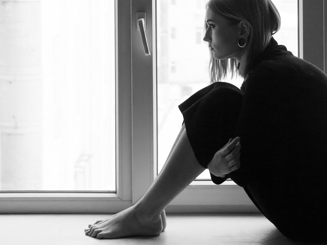 Woman Depression Window IBS