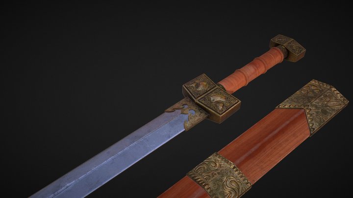 Iron Tiger Sword 3D Model