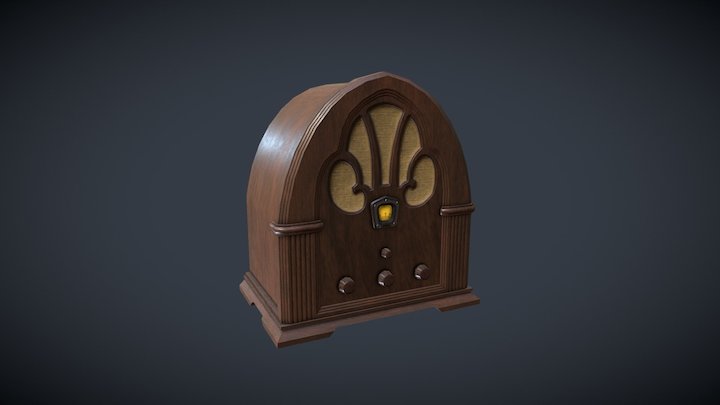 Classic Vintage Radio 3D Model