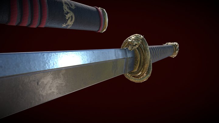 Dragon Katana 3D Model