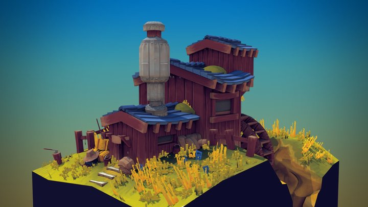 Water Mill 3D Model