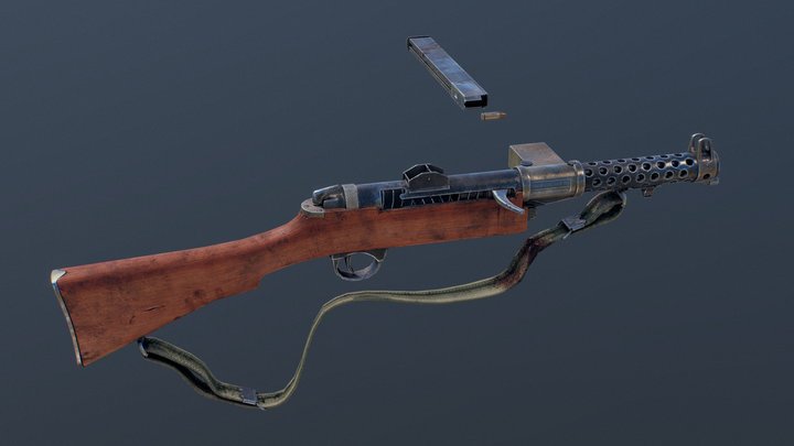 Lanchester Mk1 SMG 3D Model