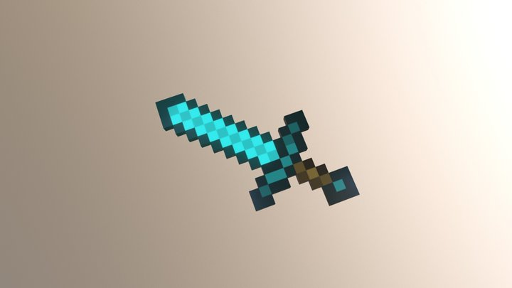 Minecraft Diamond-Sword 3D Model