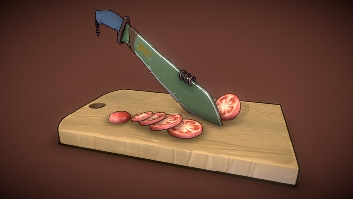 Stylized machete 3D Model