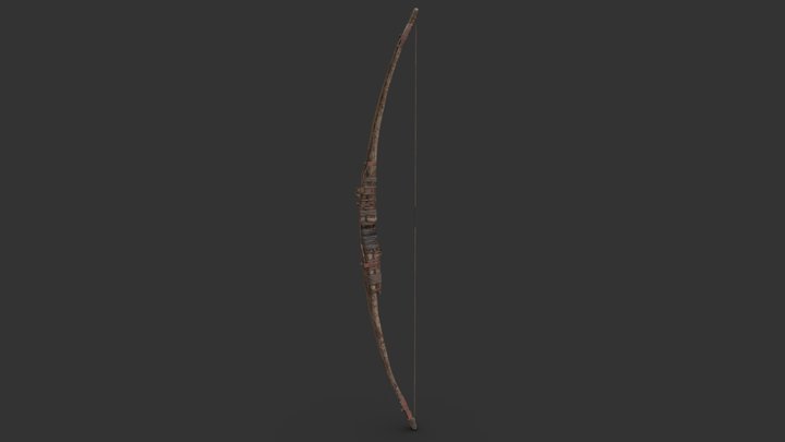 LString Wood Bow 3D Model