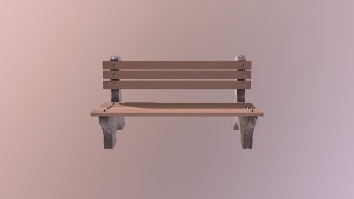 បង់អង្គុយសាធារណះ - Park Bench 3D Model