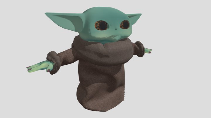 Baby Yoda 3D Model