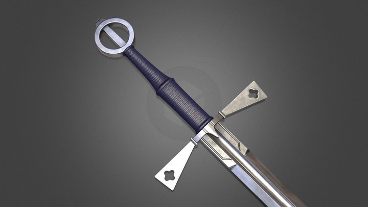 Medieval Irish Longsword 3D Model