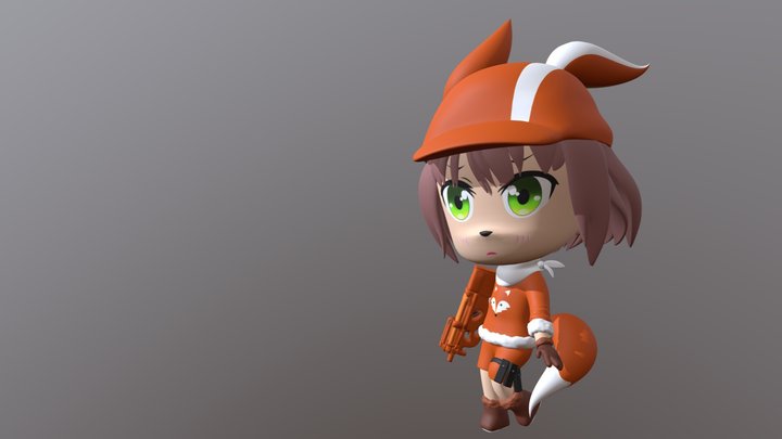 Llen SAO x GGO -- Chibi Version + Fox suits 3D Model