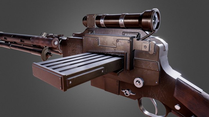 Custom Madsen LMG 3D Model