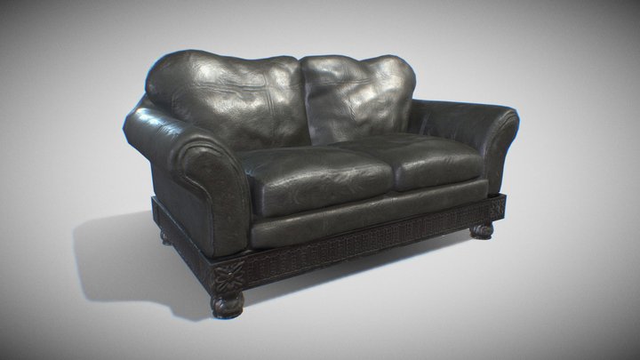 Leather Sofa 3D Model