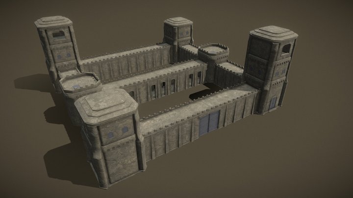 modular fortress, Free 3D Model