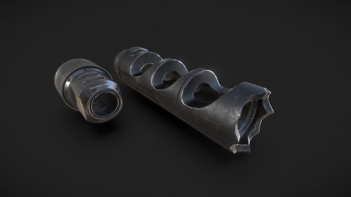 Muzzle brakes 3D Model