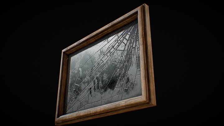 Old Broken Mirror 3D Model