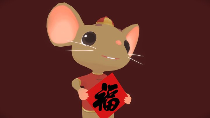 Year of the Rat 3D Model