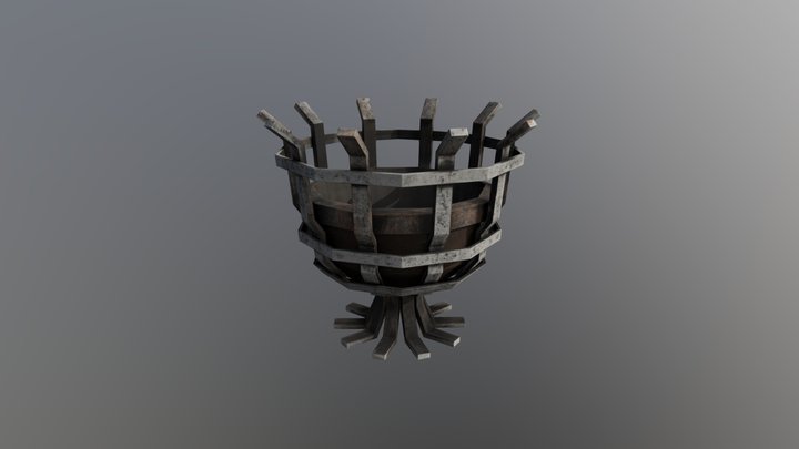 Medieval Brazier 3D Model