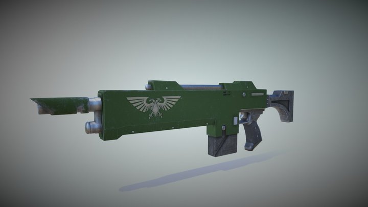 Lasgun 01 3D Model