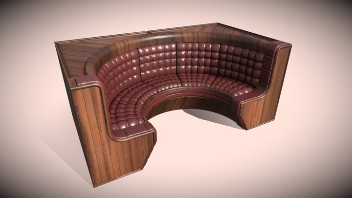 Round seating - LODs 3D Model