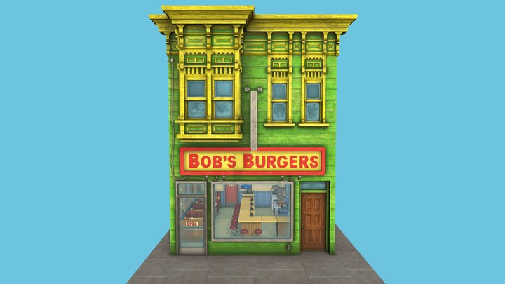 Bob's Burgers Restaurant 3D Model