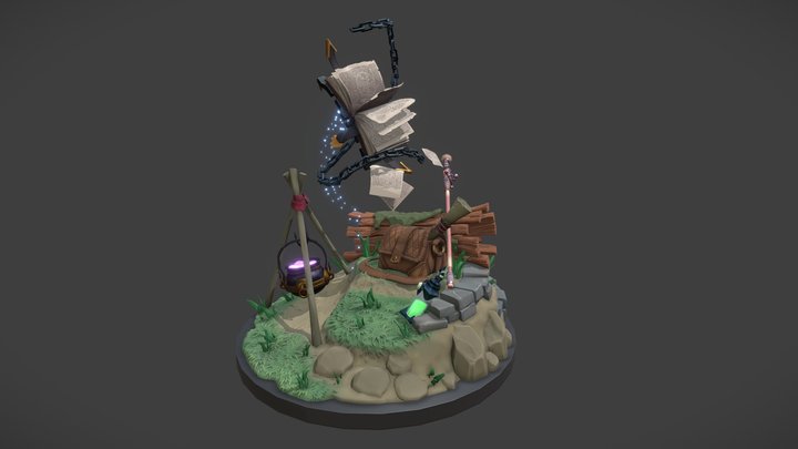 Adventurer's Camp - Digital Sculpting Exam 3D Model