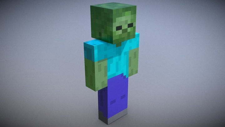 Minecraft - Zombie 3D Model