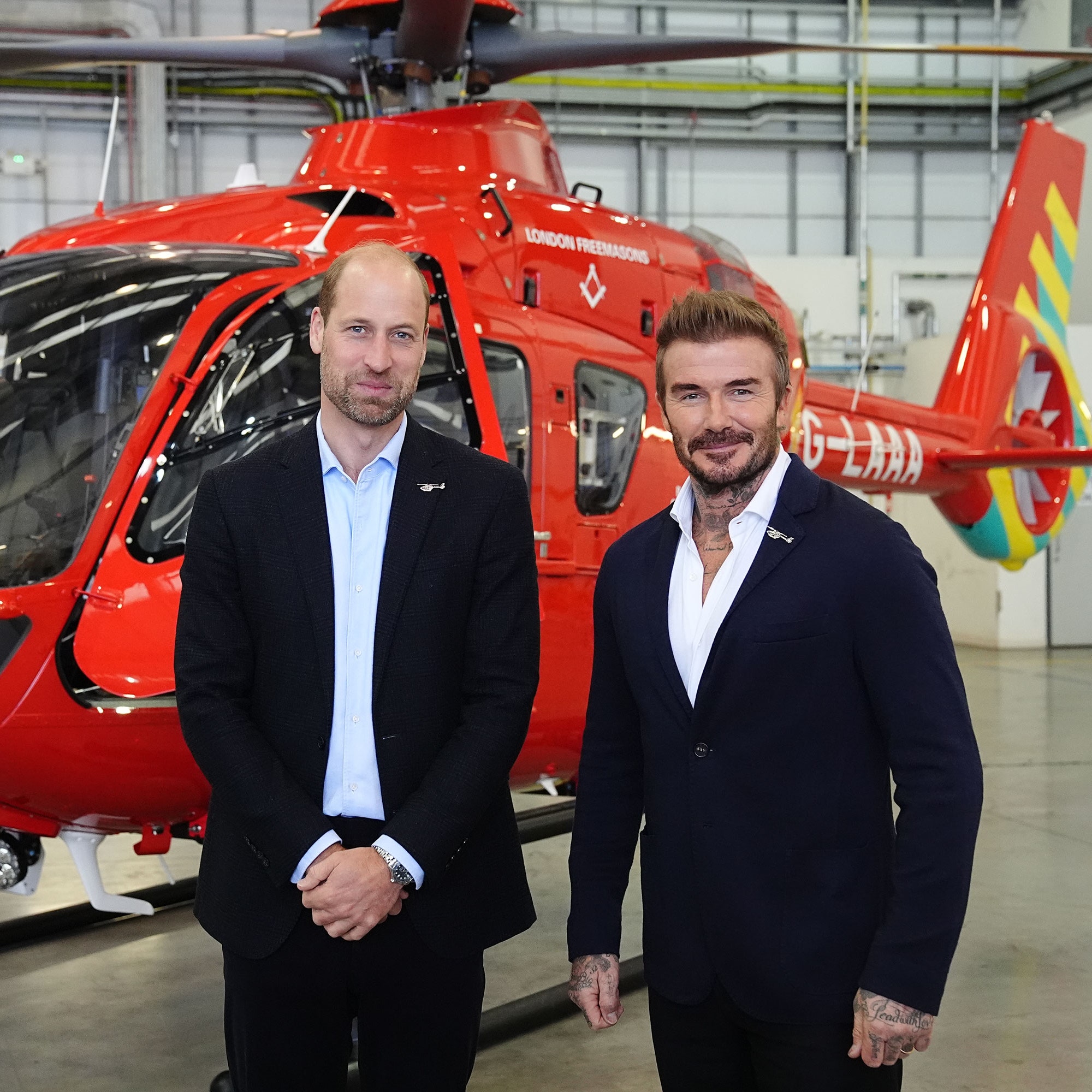 Prince William and David Beckham Got Inside a Helicopter But Did Not Leave the Ground