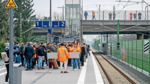 Neuer S-Bahn-Halt am Niddapark in Frankfurt