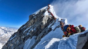 Stau auf dem Mount Everest