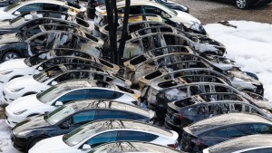 Anonyme Gruppe will für Brand von E-Autos verantwortlich sein