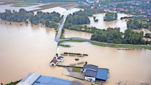 Ganze Landstriche unter Wasser