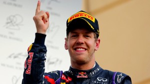 Vettel einsam und cool in der Wüste