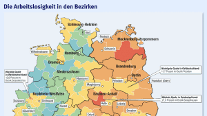 Die Landkarte der Arbeitslosigkeit