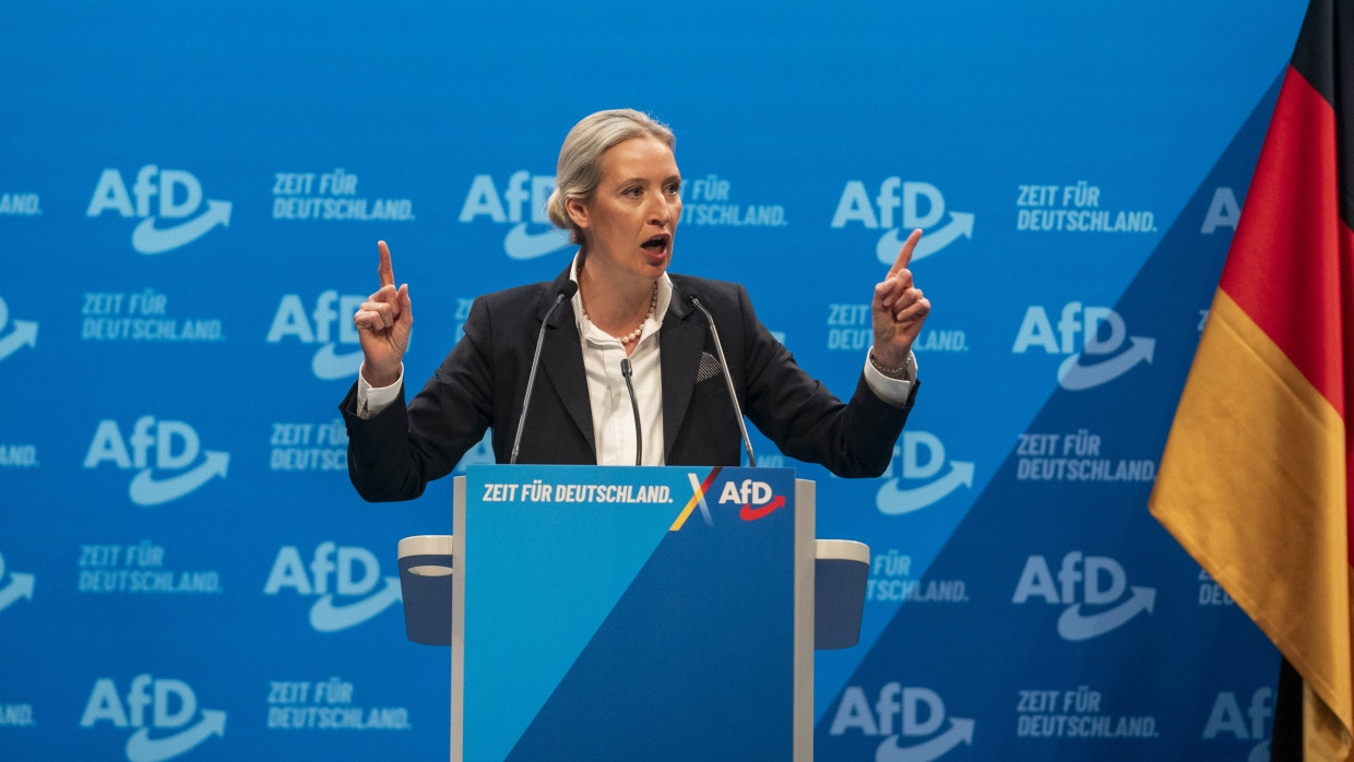 Alice Weidel auf dem AfD-Parteitag in Riesa