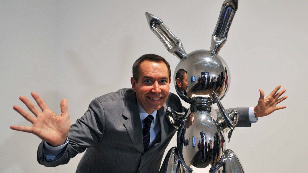 Sehen seine Ballontierchen nicht spacig aus? Jeff Koons mit „Rabbit“ im Jahr 2009 in der Londoner Tate Modern