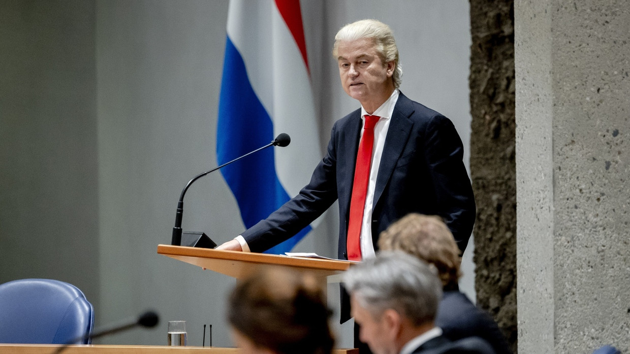 Geert Wilders während einer Debatte zu den Krawallen in Amsterdam. (Archivbild)