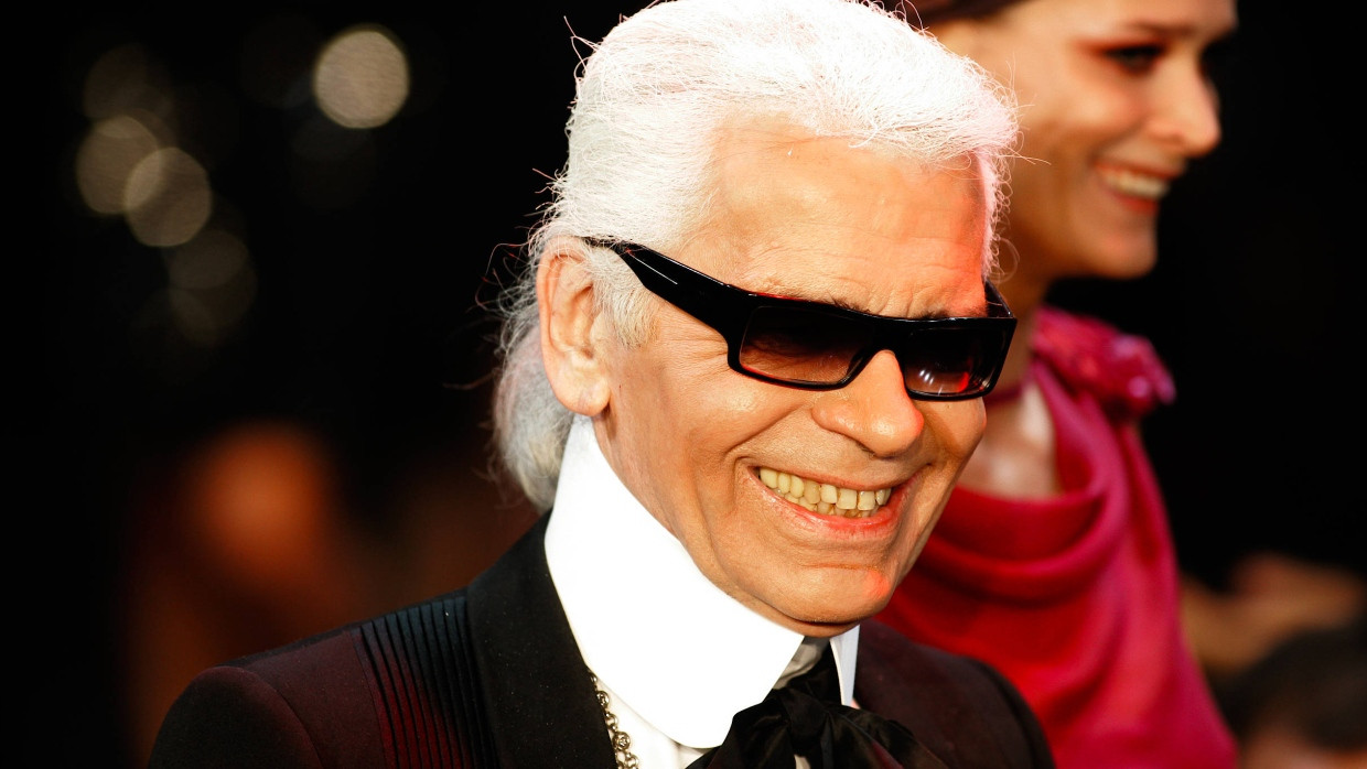 Er liebte die preußische Strenge: Modeschöpfer Lagerfeld während der Haute Couture in Paris im März 2005.