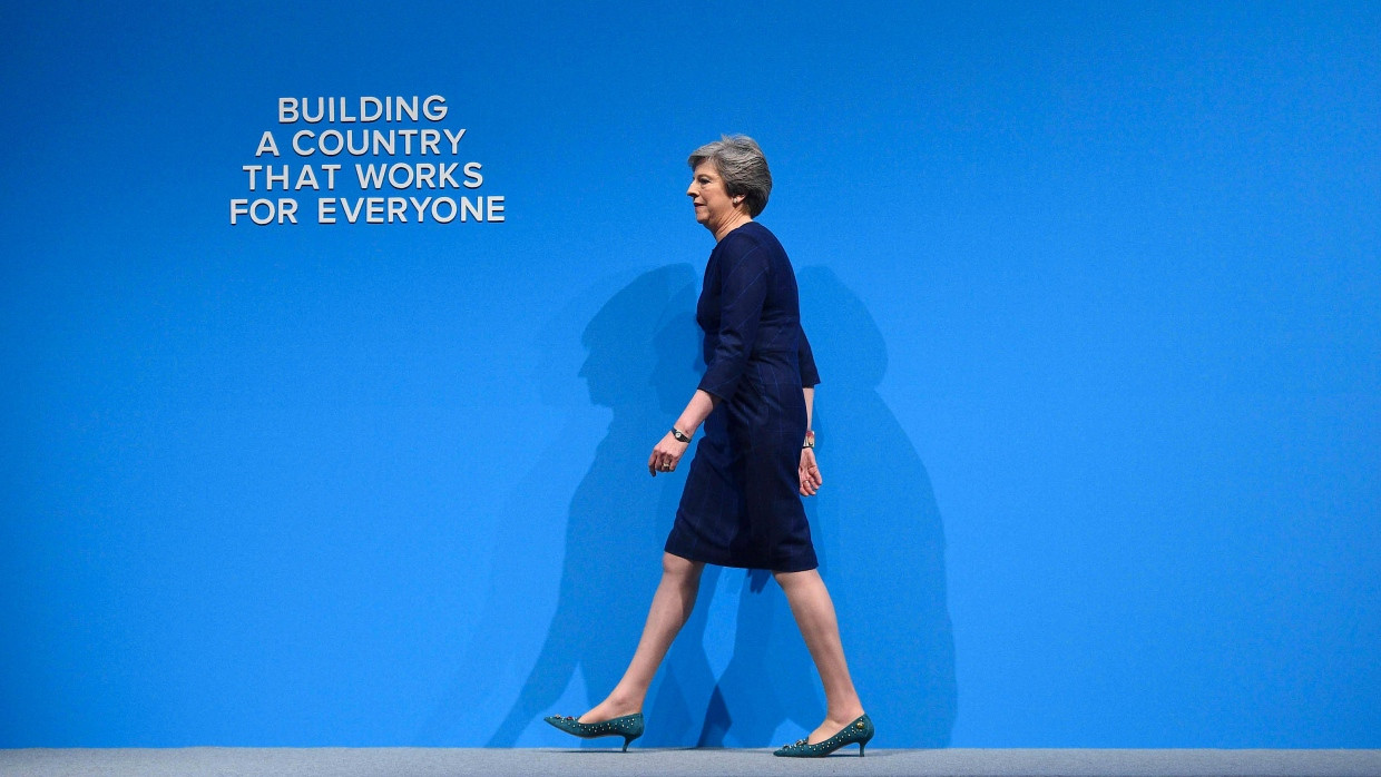 Die britische Premierministerin Theresa May beim Parteitag der Konservativen in Manchester