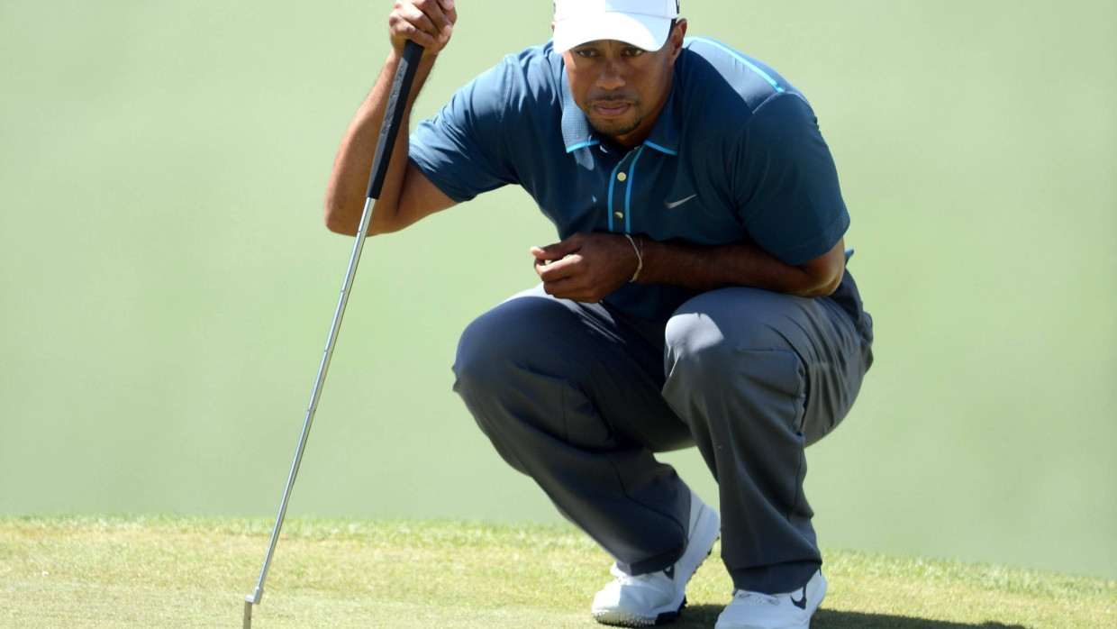 Wohin geht der Ball? Tiger Woods beim Golf-Masters.