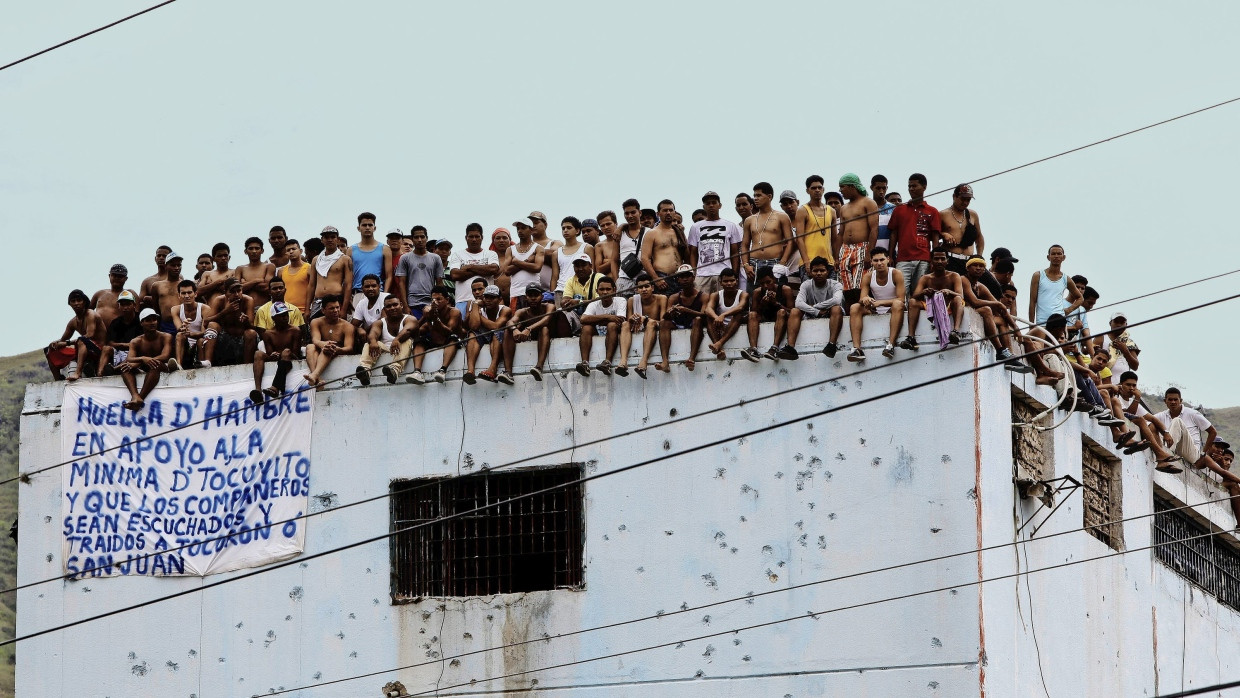 Insassen des Tocorón- Gefängnisses in Venezuela