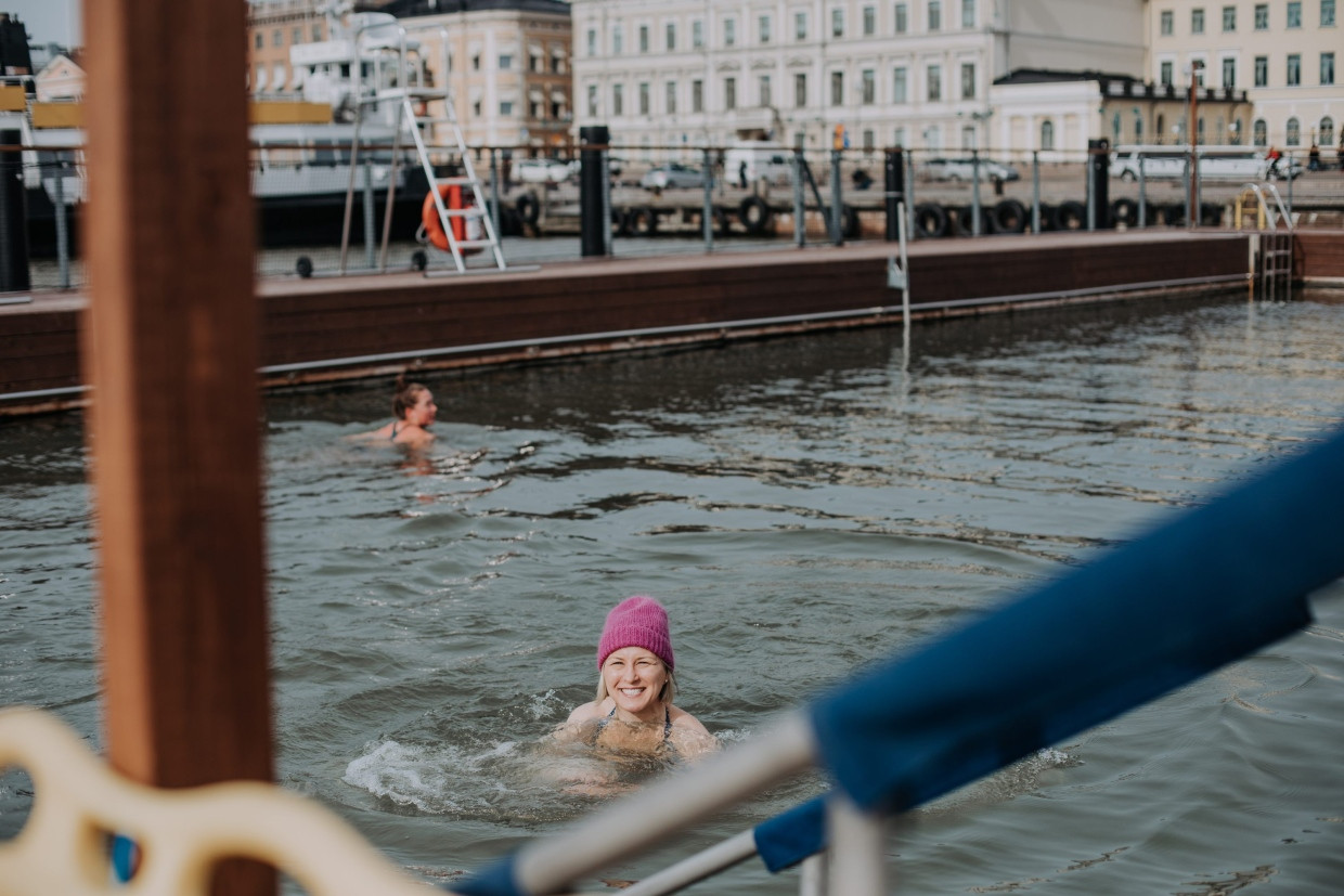 Katja Pantzar; Sauna-Kennerin, Meeresschwimmerin und Autorin.