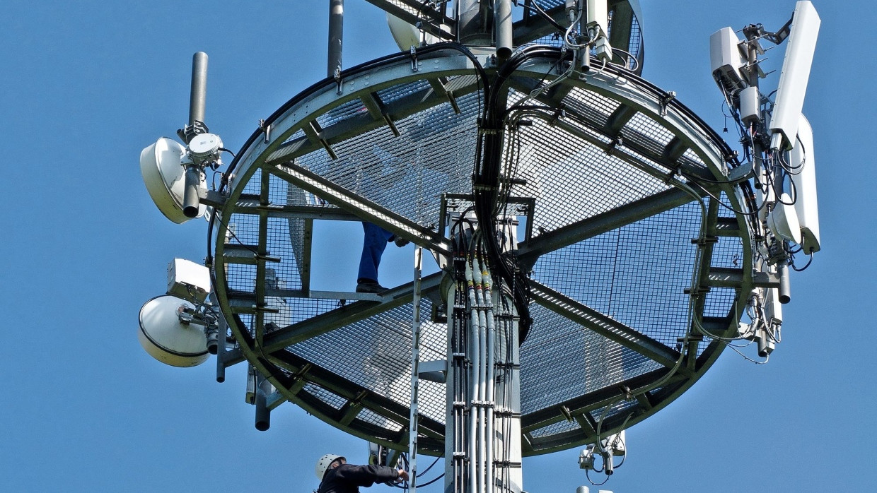 Umkämpft: Ein Mobilfunkturm von Vantage Towers