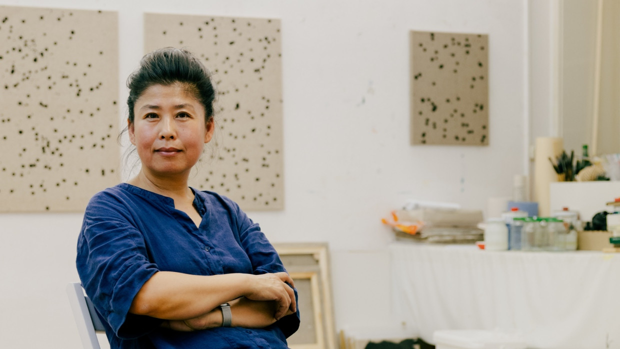 Chunqing Huang in ihrem Frankfurter Atelier