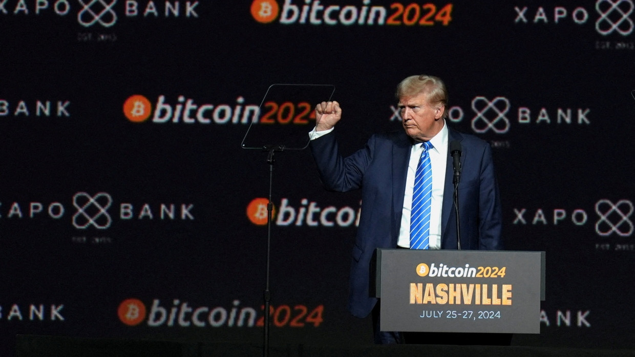 Donald Trump auf einer Bitcoin-Konferenz