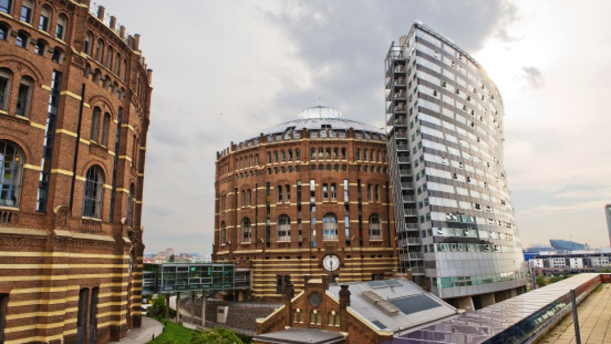 In Wien wurden vier denkmalgeschützte Gasometer zu Wohngebäuden umgebaut